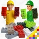 Kocke za decu velike MEGA BRICK kocke set od 50kom. - Veličina cigla kocke 11/5cm x 23cm x 6cm