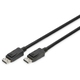 DIGITUS Digitus DisplayPort priključni kabel DisplayPort vtič\, DisplayPort vtič 2.00 m črna AK-340106-020-S Ultra HD (8K)\, pozlačeni konektorji DisplayPort kabel, (20416123)