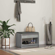 vidaXL Haldna klop z blazino s polico Siva Sonoma 63 x 38 x 45 cm
