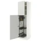 METOD Visoki element-ostava, bela/Aspudden svetlosiva, 60x60x220 cm
