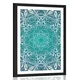 Plakat s paspartujem modro bela rozeta - 40x60 white