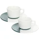 ANDREA FONTEBASSO 2-delni set skodelic za črno kavo s podstavkom Milk&Coffee Rice, porcelan, 90 ml