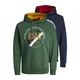 JACK & JONES Majica LOOF, modra, zelena