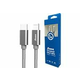 XWAVE Kabl USB Tip-C za IPHONE 2M 3A/ lightning aluminium/ upleteni/ tamno siva