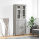 shumee Visoka komoda siva sonoma 69,5x34x180 cm inženirski les