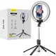 Selfie Ring Aura Blavec LED Ring 25cm + stativ + daljinski upravljač - 230 cm (RLP55-TRB23) crni