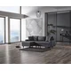Atelier del Sofa Ugaona sofa na razvlačenje Flavia, 230x72x125 cm, Tamnosiva