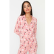 Trendyol Multicolor 100% Cotton Patterned Knitted Pajamas Set