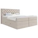 MID.YOU POSTELJA BOXSPRING 160 cm x 200 cm , tekstil, leseni material bež