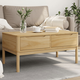 vidaXL Klubska mizica FLORO voščeno rjava 99x55,5x45 cm trdna borovina
