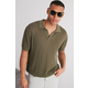 Trendyol Khaki Relaxed Limited Edition Short Sleeve Polo Neck Knitwear T-shirt