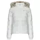 Puhovka Tommy Jeans ženska, bež barva, DW0DW18312