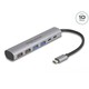 Delock 6 vratno vozlišče USB s 4 x vtičnicami USB tipa A in 2 x vtičnicami USB tipa C™