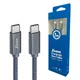 Xwave kabl TIP C -muški - TIP C-muški /dužina 2m/5Gbp/s/3A /tamno sivi upleteni ( TIP-C - TIP-C M/M 5Gbp/s 2m 3A /dark grey mesh )