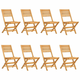 Sklopive vrtne stolice 8 kom 47x62x90 cm od masivne tikovine