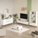 Hanah Home Set nameštaja za dnevnu sobu ON21-W, Beli