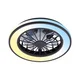 Brilo - Zatemljiv LED stropni ventilator VENTURO LED/24W/230V 3000-6500K črna + daljinski upravljalnik