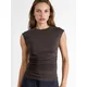 Busem Bluza Blusen temno rjava
