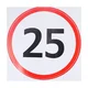 Nalepka z omejitvijo hitrosti 25 km/h