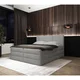 MID.YOU POSTELJA BOXSPRING 160 cm x 200 cm , les, tekstil, leseni material siva