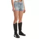 Cropp - Denim kratke hlače z učinkom pranja - modra