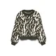 VERO MODA Pulover VMNANCY temno siva / jelka / bela