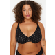 Trendyol Curve Black Polka Dot Stranded Mesh Plus Size Bra