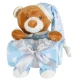 Cangaroo Baby ćebe 90-75cm sa plišanom igračkom addie bear blue ( CAN1671 )