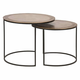Metalni okrugli stolići za kavu u setu 2 kom u brončanoj boji o 55 cm Circle – LABEL51