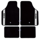 Car Floor Mat Set Sparco Black/Silver Grey Silver Carpet (4 pcs)