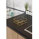 Aberto Design Držač salveta Kare Peçetelik, Metalni, 7 x 20 x 20 cm, Zlatne boje