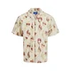 JACK & JONES Srajca Jeff bež / temno siva / temno rdeča / naravno bela