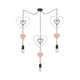 Dečiji luster na sajli TRIO 3xE27/20W/230V ružičasta/bela/siva