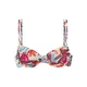 LASCANA Bikini zgornji del kremna/svetlo modra/robida/rdeča