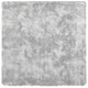 Vidaxl Visoka košata preproga NAVARRA srebrno siva 120x120cm poliester