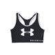 Under Armour ženski sportski grudnjak Armour Mid Keyhole Graphic (1344333-002), crna, S