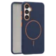 Leather Grip MagSafe maska za Samsung Galaxy S25 - Plava