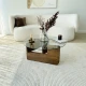 Hanah Home Klub sto Mia, 75x35x75 cm, Braon