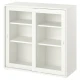 VIHALS Element s kliz. stakl. vratima, bela, 95x37x90 cm