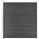 vidaXL Ograjni panel WPC 175×186 cm črn