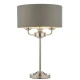 Endon 99149 - Stona lampa HIGHCLERE 3xE14/18W/230V siva/sjajni hrom