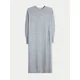 GOBI Cashmere Pletena obleka Gobi Cashmere Side-Slit Maxi Dress siva