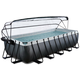 Bazén s krytom pieskovou filtráciou a tepelným čerpadlom Black Leather pool Exit Toys kovová konštrukcia 540*250 cm čierny od 6 rokov váha 233 kg max 9 ľudí objem 13465 l ET30675320