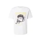 JACK & JONES Majica JORSHAPE svetlo rumena / črna / bela