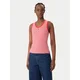 Tommy Jeans Top Essential DW0DW20673 Rdeča Slim Fit