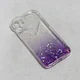 Maska za telefon Heart Glitter za iPhone 12 6.1 providno-ljubičasta