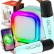 Dexxer Aku. 1200mAh karaoke zvočnik Bluetooth 5.3 2x mikrofon LED RGB moder