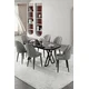 Hanah Home Trpezarijski set, 7 komada, Sivi