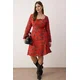 Trendyol Curve Ženska haljina Tbbaw26Ah00047, Bordo