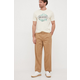Pamučne hlače Tommy Hilfiger x Shawn Mendes boja: smeđa, ravni kroj